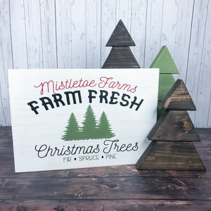Mistletoe Farms Tree Farm Sign