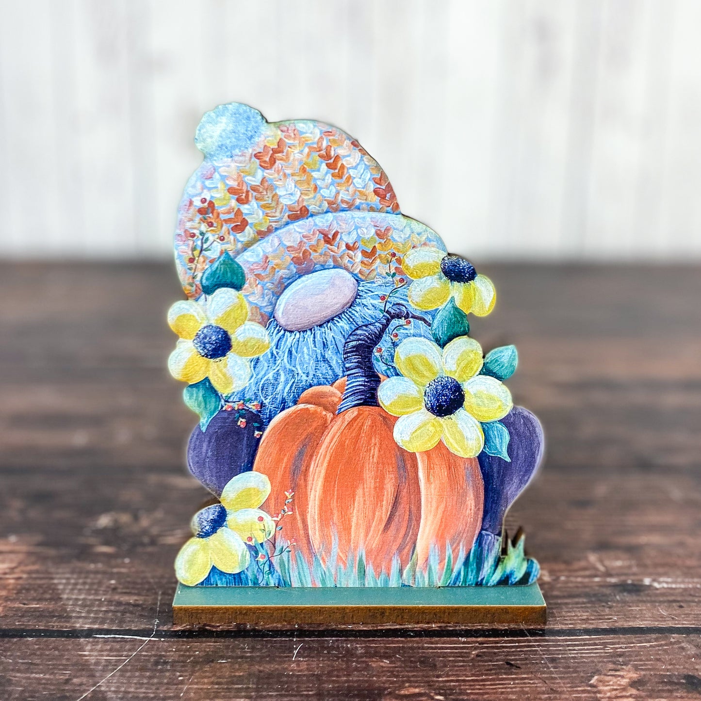 Fall Gnome Print with Stand
