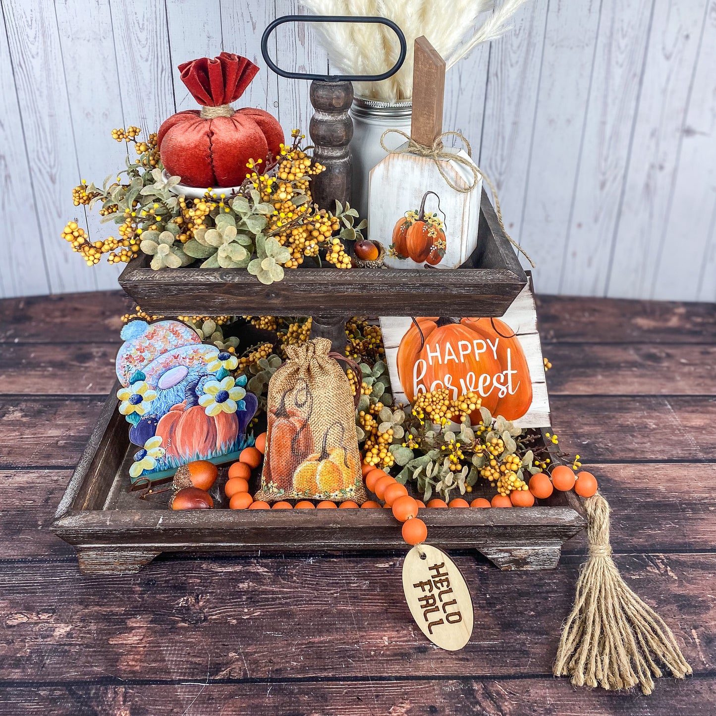 Fall Gnome Print with Stand