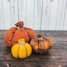 Load image into Gallery viewer, Fall Fabric Pumpkins
